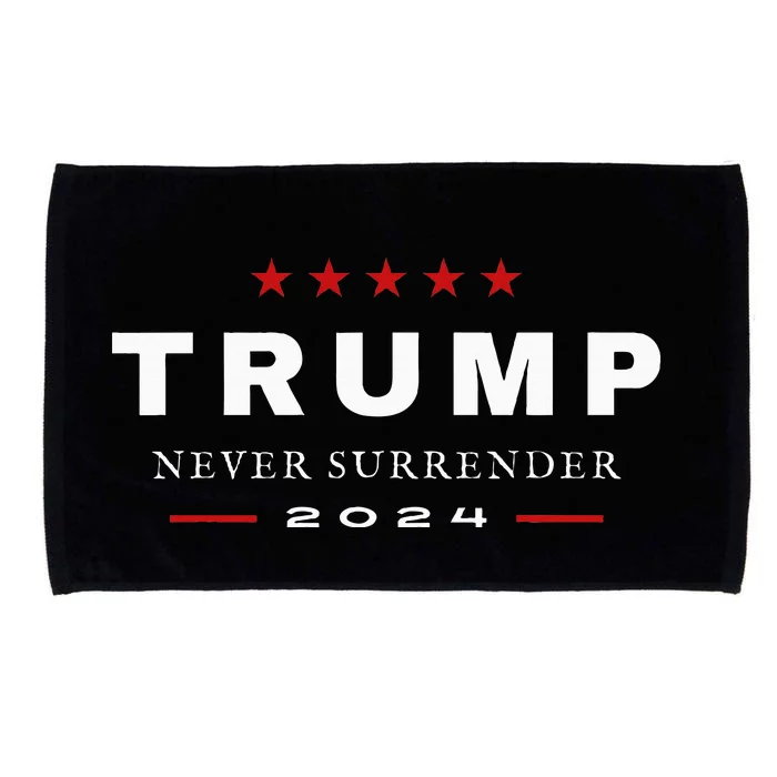 President Trump Never Surrender 2024 Maga Microfiber Hand Towel