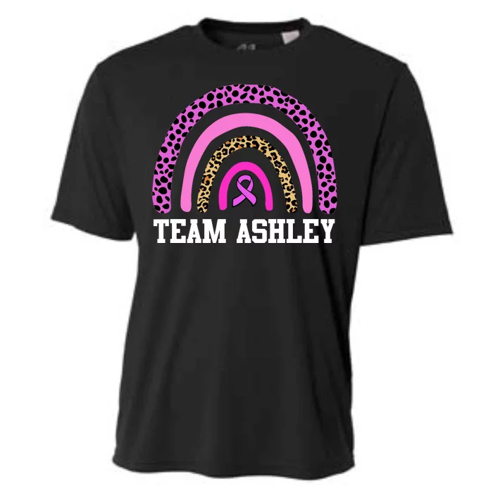 Personalize Team Name Custom Breast Cancer Cooling Performance Crew T-Shirt