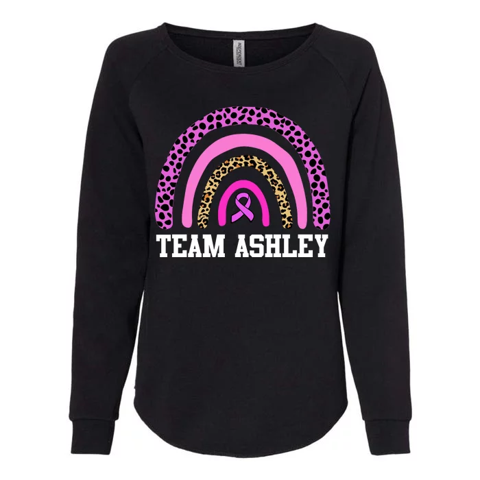 Personalize Team Name Custom Breast Cancer Womens California Wash Sweatshirt