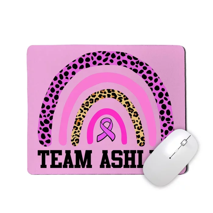 Personalize Team Name Custom Breast Cancer Mousepad