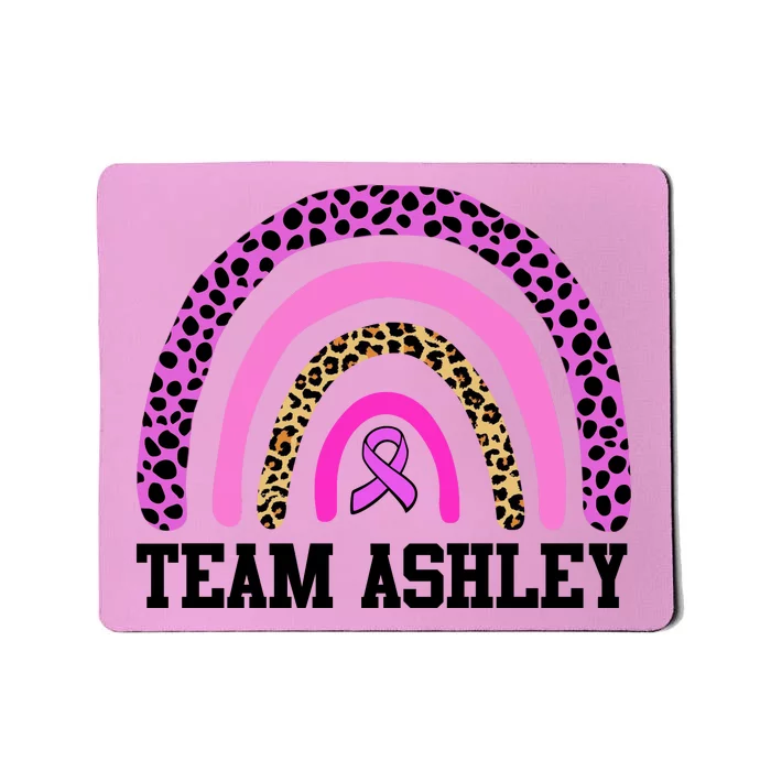 Personalize Team Name Custom Breast Cancer Mousepad