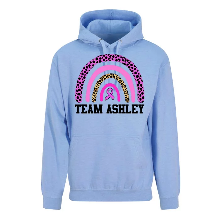 Personalize Team Name Custom Breast Cancer Unisex Surf Hoodie