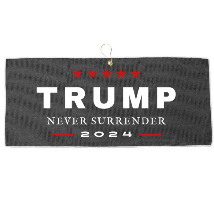 President Trump Never Surrender 2024 Maga Patriotic Large Microfiber Waffle Golf Towel