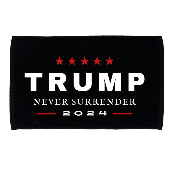 President Trump Never Surrender 2024 Maga Patriotic Microfiber Hand Towel