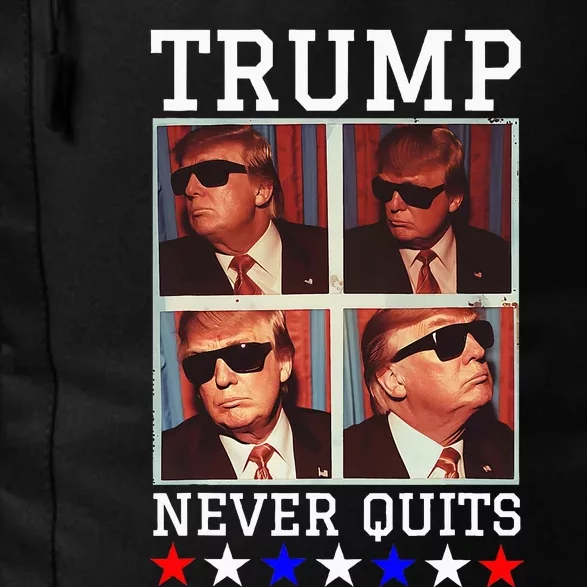 President Trump Never Quits Djt Cool Trump In Sunglasses Daily Commute Backpack