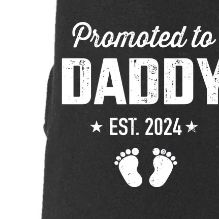 Promoted To New Daddy 2024 Soon To Be Dad Fathers Day Doggie 3-End Fleece Hoodie