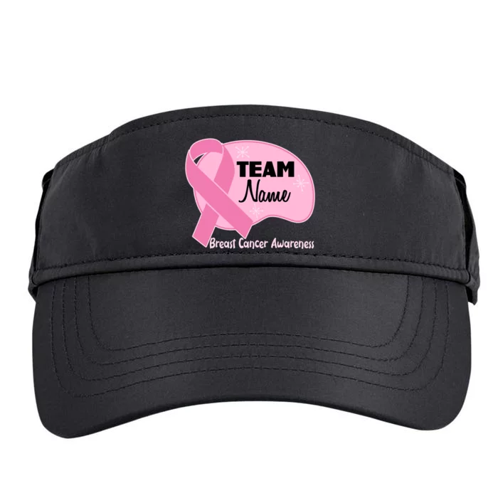 Personalize Team Name Breast Cancer Awareness Custom Adult Drive Performance Visor