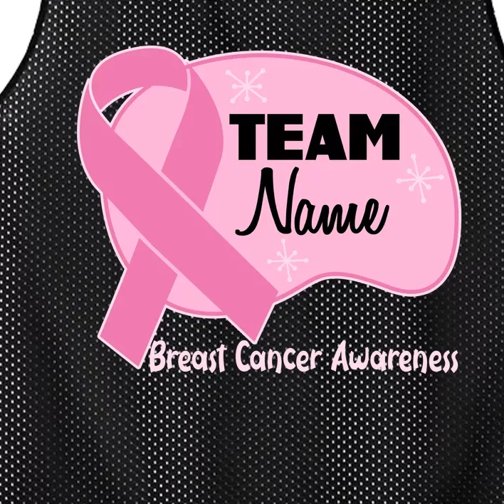 Personalize Team Name Breast Cancer Awareness Custom Mesh Reversible Basketball Jersey Tank