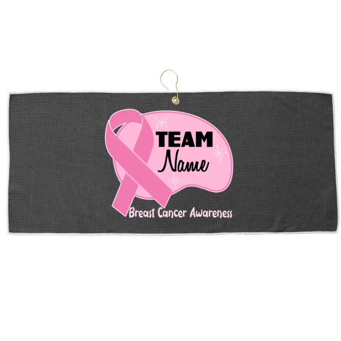 Personalize Team Name Breast Cancer Awareness Custom Large Microfiber Waffle Golf Towel