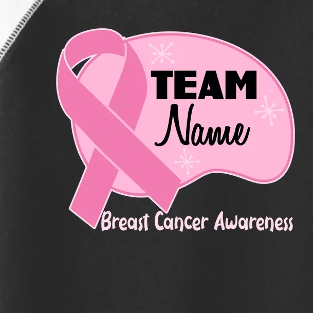 Personalize Team Name Breast Cancer Awareness Custom Toddler Fine Jersey T-Shirt