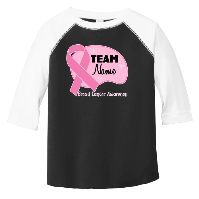 Personalize Team Name Breast Cancer Awareness Custom Toddler Fine Jersey T-Shirt