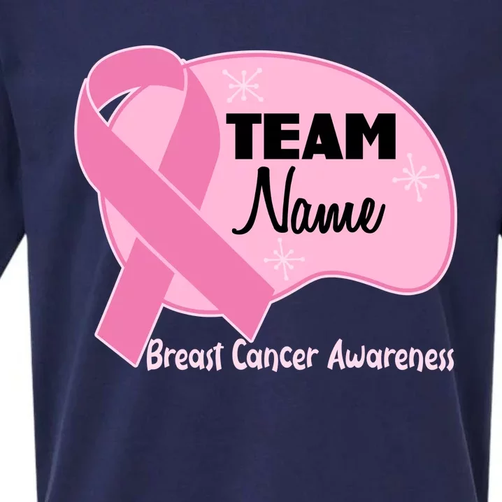 Personalize Team Name Breast Cancer Awareness Custom Sueded Cloud Jersey T-Shirt