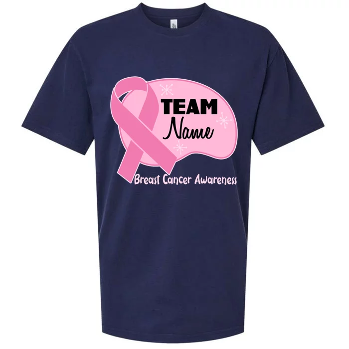 Personalize Team Name Breast Cancer Awareness Custom Sueded Cloud Jersey T-Shirt