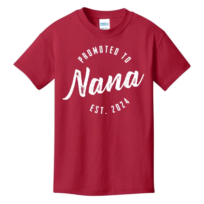 Promoted To Nana Again Est 2024 Pregnancy Announcement Kids T-Shirt