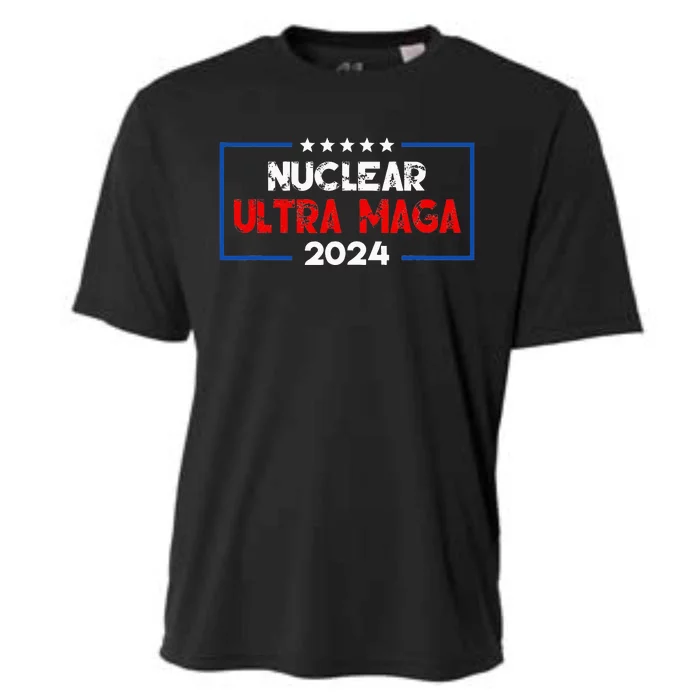 Pro Trump Nuclear Ultra Maga American Flag Vintage Cooling Performance Crew T-Shirt