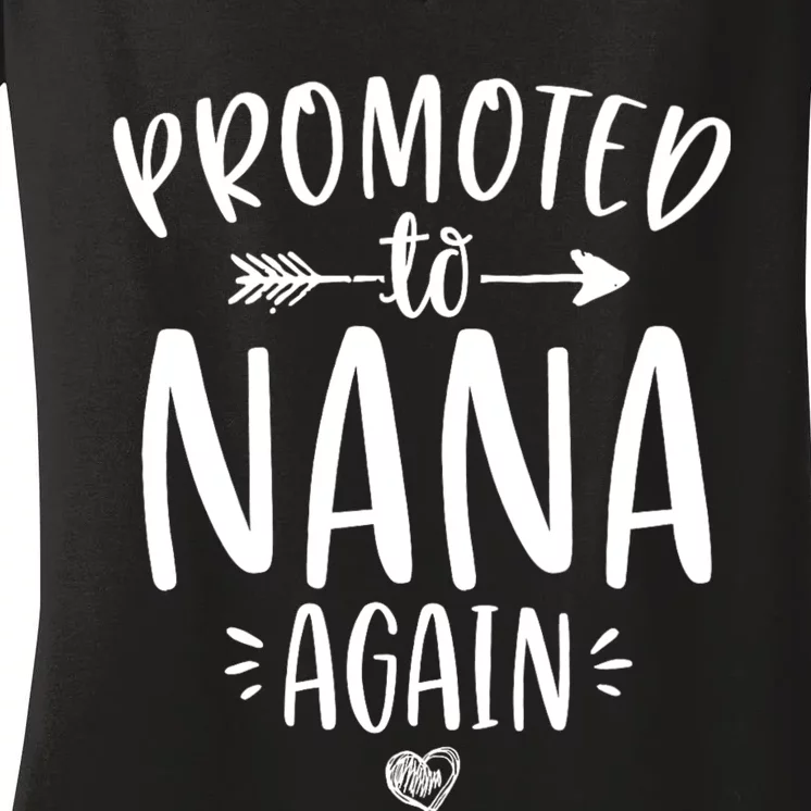 Promoted To Nana Again New Mimi Granny To Be Gigi Grandma Women's V-Neck T-Shirt