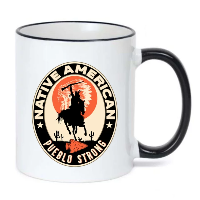 Pueblo Tribe Native American Pride Art Deco Logo Gift Black Color Changing Mug