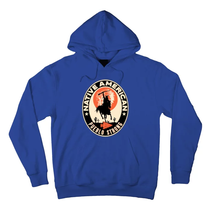 Pueblo Tribe Native American Pride Art Deco Logo Gift Hoodie