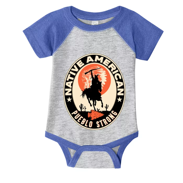 Pueblo Tribe Native American Pride Art Deco Logo Gift Infant Baby Jersey Bodysuit