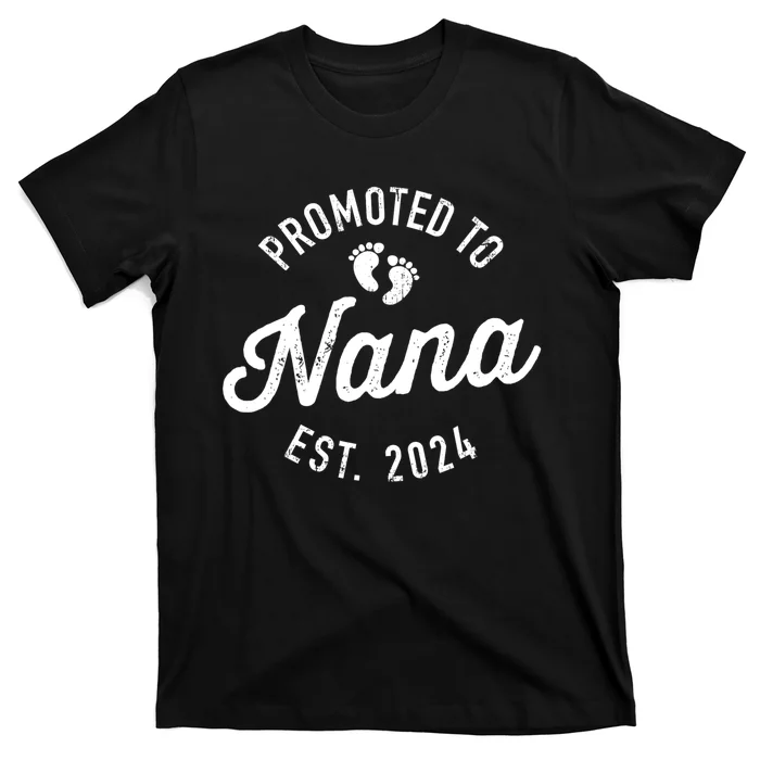 Promoted To Nana Est. 2024 For New Baby Shower Grandma T-Shirt