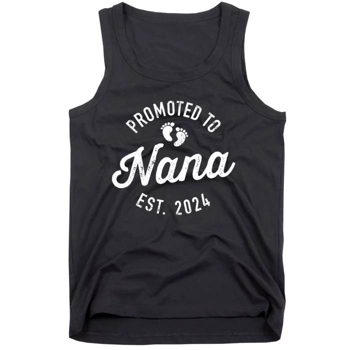 Promoted To Nana Est. 2024 For New Baby Shower Grandma Tank Top