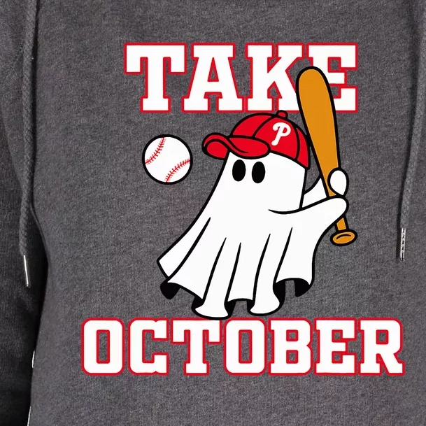 Philly Take October Philadelphia Ghost Baseball Womens Funnel Neck Pullover Hood