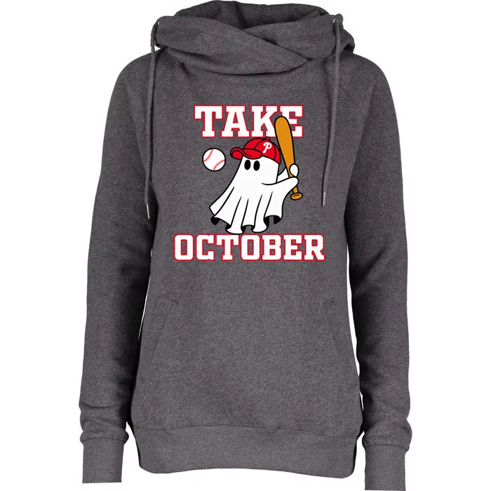 Philly Take October Philadelphia Ghost Baseball Womens Funnel Neck Pullover Hood