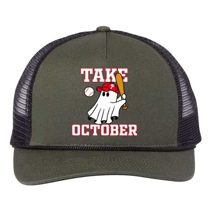 Philly Take October Philadelphia Ghost Baseball Retro Rope Trucker Hat Cap