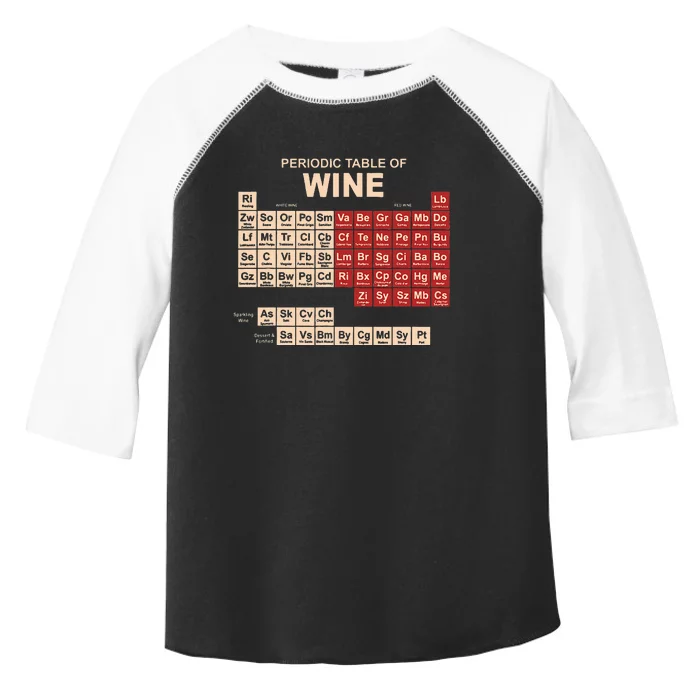 Periodic Table Of Wine Chemistry Periodic Table Geek Nerd Toddler Fine Jersey T-Shirt