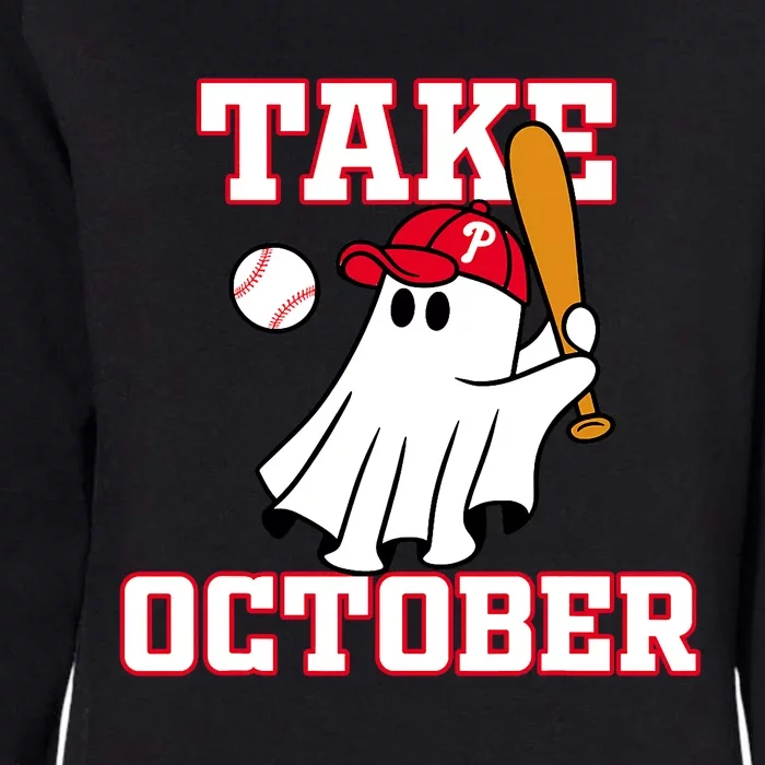 Philly_ Take October Philadelphia Ghost Baseball Womens California Wash Sweatshirt