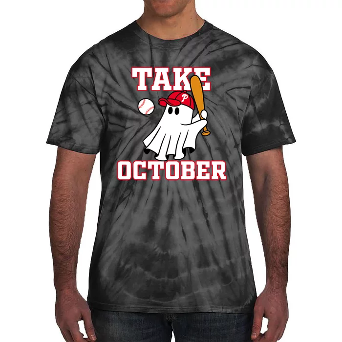 Philly_ Take October Philadelphia Ghost Baseball Tie-Dye T-Shirt