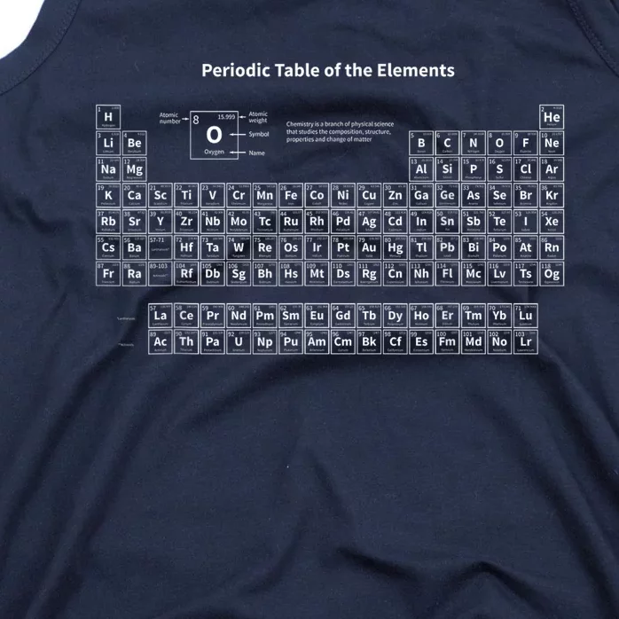 Periodic Table Of The Elements Chemists Nerd Gift Chemistry Tank Top