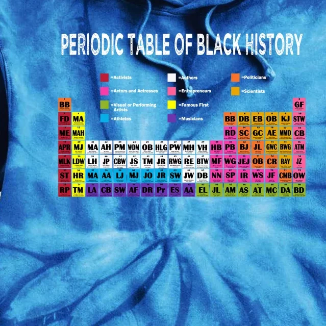 Periodic Table Of Black History African American Gift Tie Dye Hoodie