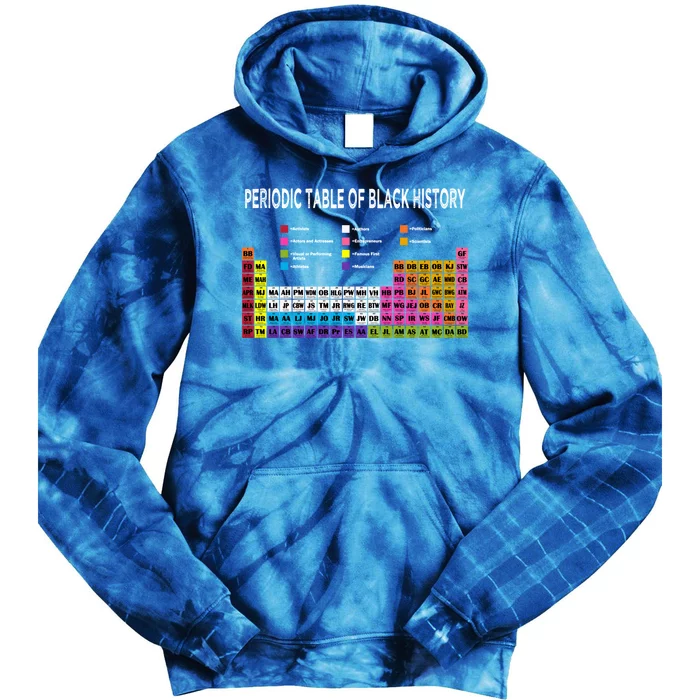 Periodic Table Of Black History African American Gift Tie Dye Hoodie