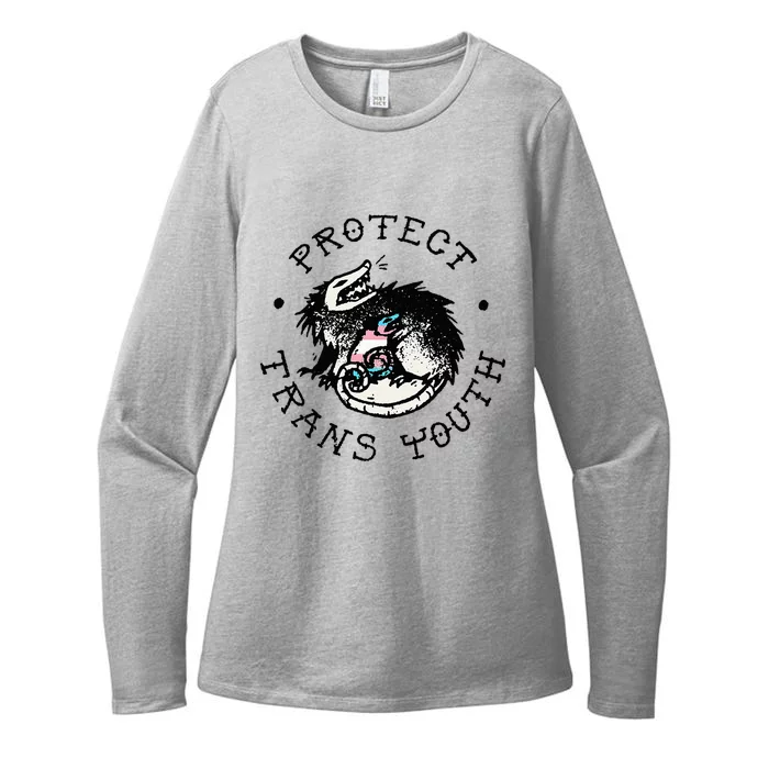 Protect Tran Opossum Support Womens CVC Long Sleeve Shirt