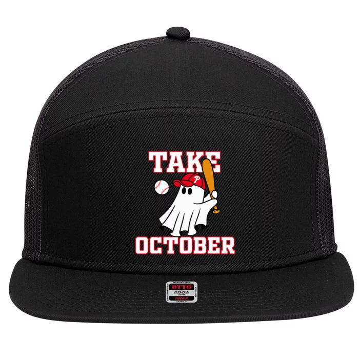 Philly Take October Philadelphia Ghost Baseball 7 Panel Mesh Trucker Snapback Hat