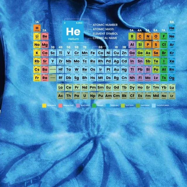 Periodic Table Of The Elets Periodic Table Of Elets Great Gift Tie Dye Hoodie