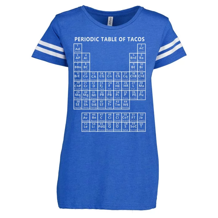 Periodic Table Of Tacos Enza Ladies Jersey Football T-Shirt