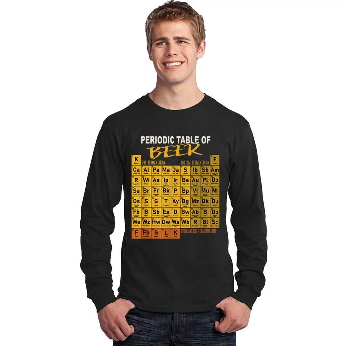 Periodic Table Of Beer Craft Beer Style Brewery Long Sleeve Shirt