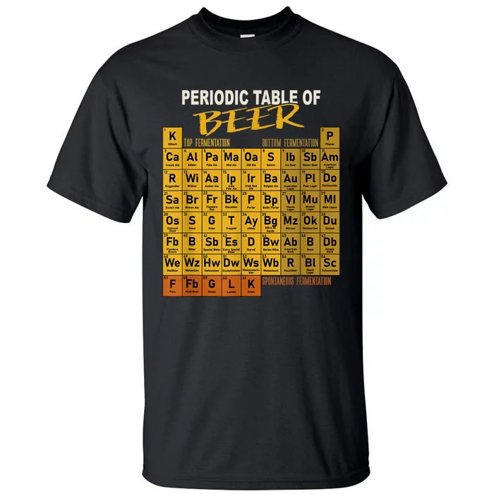 Periodic Table Of Beer Craft Beer Style Brewery Tall T-Shirt