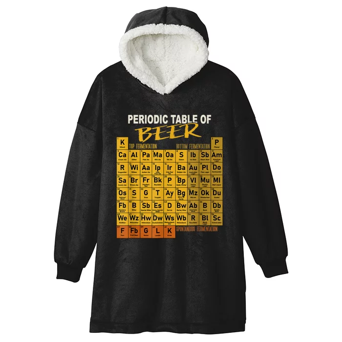 Periodic Table Of Beer Craft Beer Style Brewery Hooded Wearable Blanket