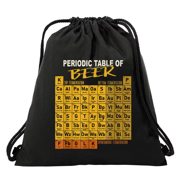 Periodic Table Of Beer Craft Beer Style Brewery Drawstring Bag