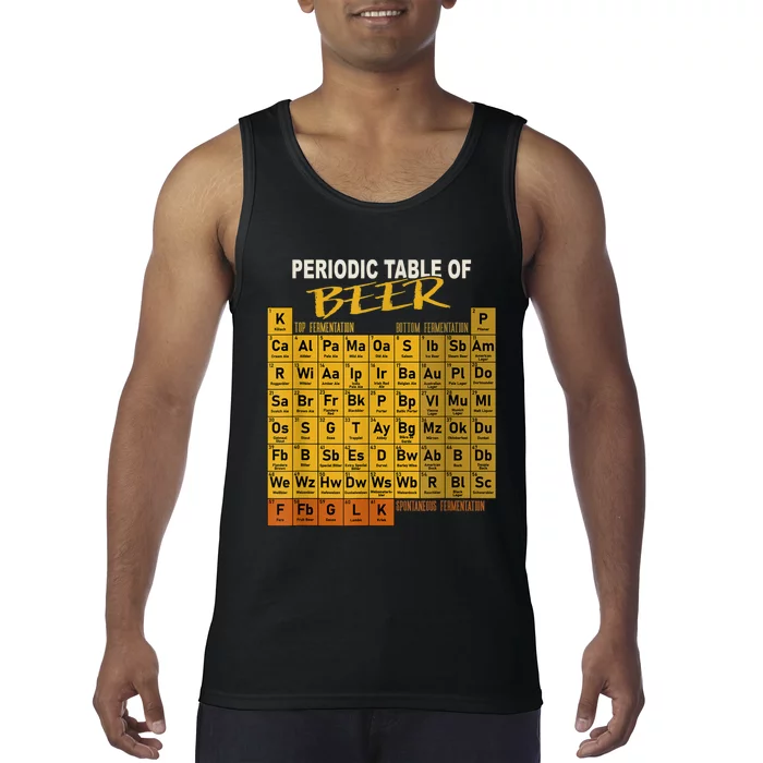 Periodic Table Of Beer Craft Beer Style Brewery Tank Top