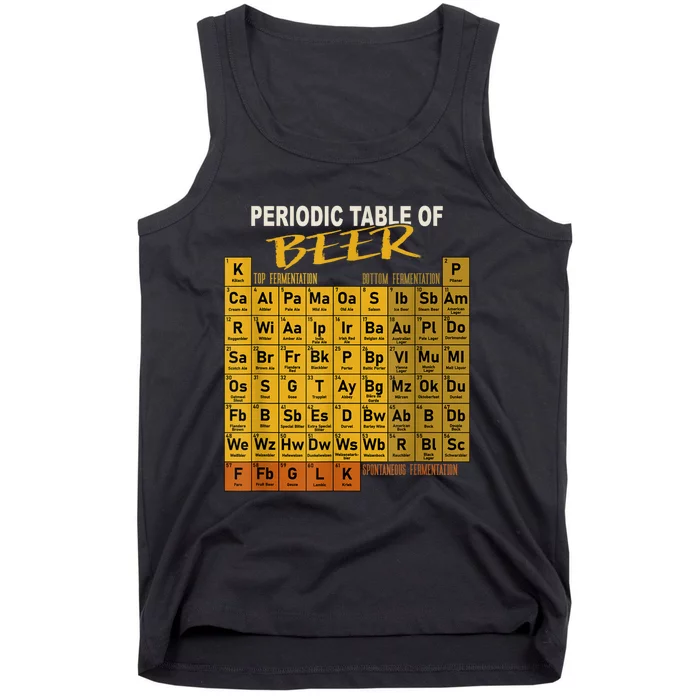 Periodic Table Of Beer Craft Beer Style Brewery Tank Top