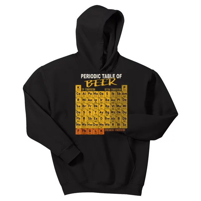 Periodic Table Of Beer Craft Beer Style Brewery Kids Hoodie