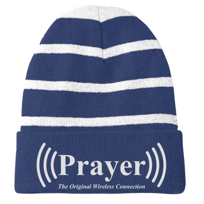 Prayer The Original Wireless Connection Striped Beanie with Solid Band