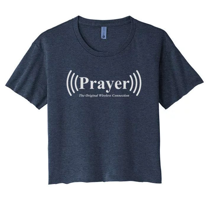 Prayer The Original Wireless Connection Women's Crop Top Tee