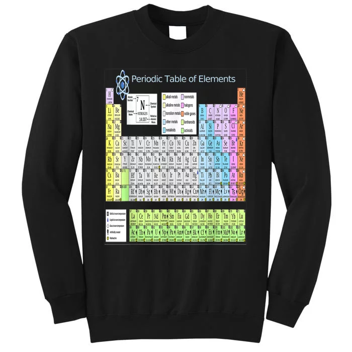 Periodic Table Of Elements For Classical And STEM Education Tall Sweatshirt