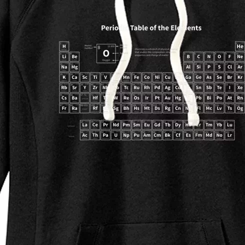 Periodic Table Of The Elements Chemists Nerd Chemistry Women's Fleece Hoodie