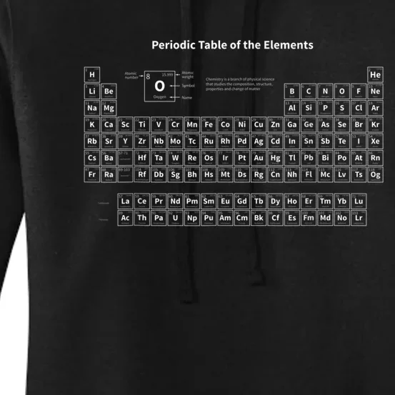 Periodic Table Of The Elements Chemists Nerd Chemistry Women's Pullover Hoodie